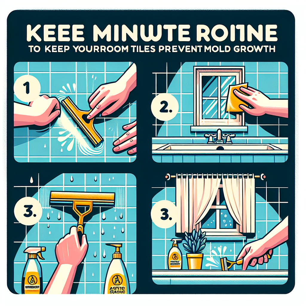 욕실 타일 물기 제거, 곰팡이 예방되는 3분 습관