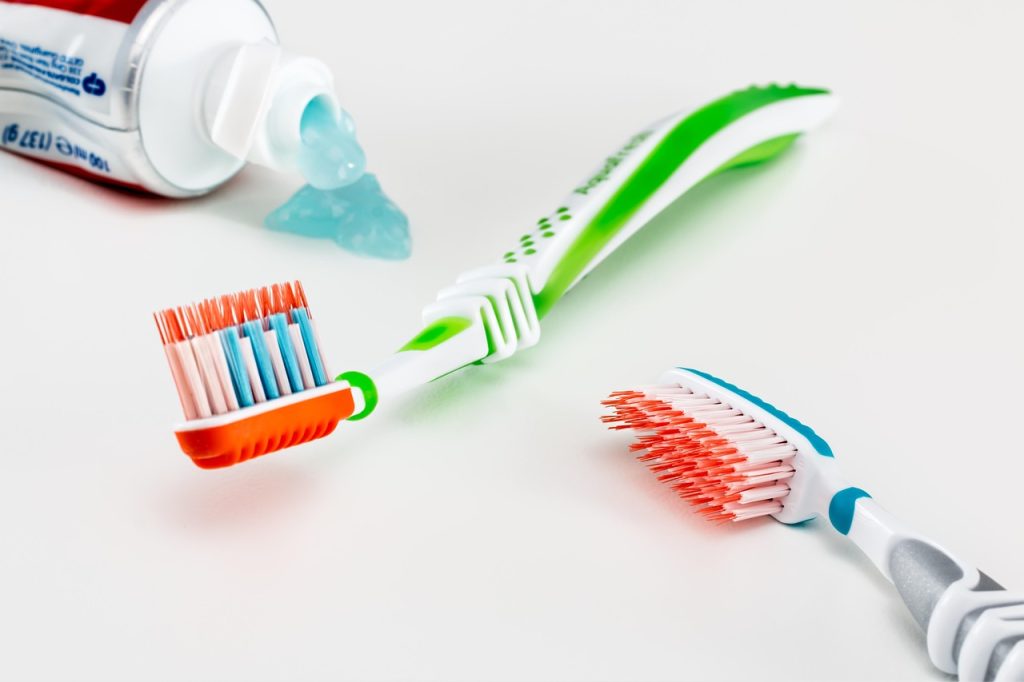weekly bathroom cleaning routine supplies laid out