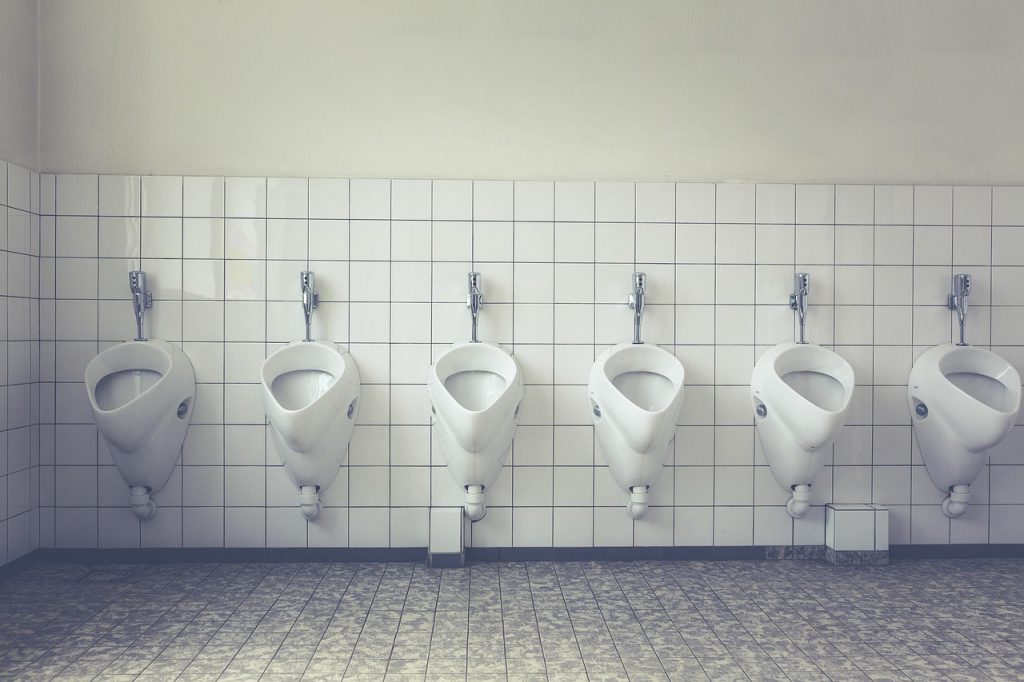 silicone toilet brush next to toilet