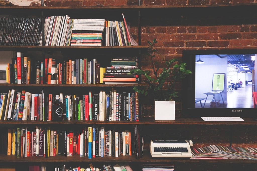 anti-static spray application on TV shelf