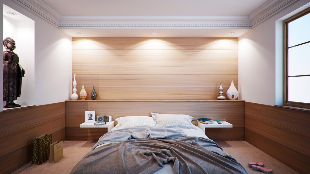 cozy reorganized small Korean apartment after furniture rearrangement, minimalist aesthetic