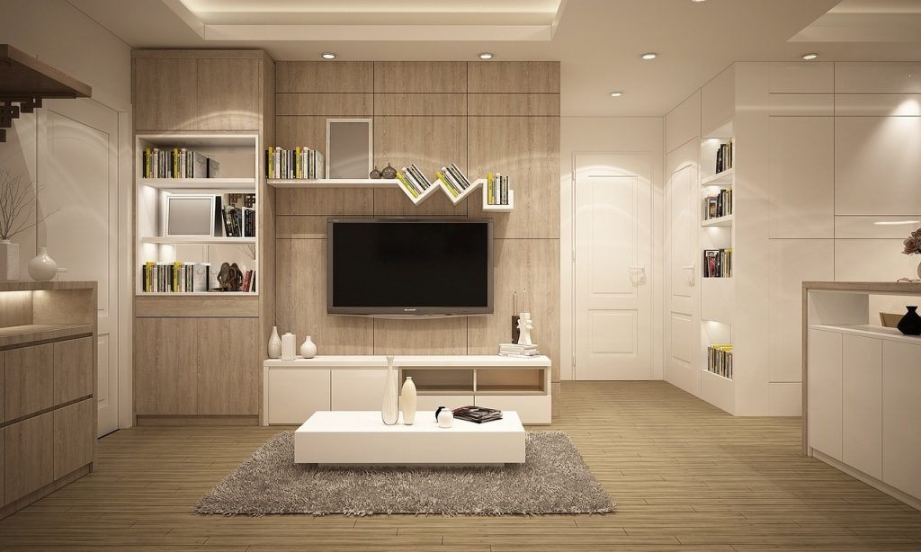 labeled storage boxes and shelves in minimalist korean home